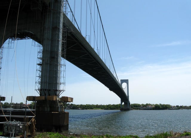 Seen from under the Bronx suspension tower