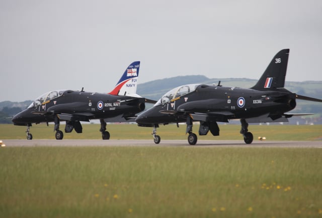 Two Hawk T.1s at RNAS Culdrose in 2013