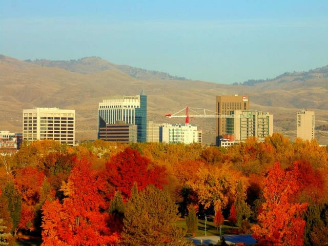 Downtown Boise in the fall of 2013