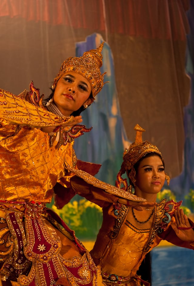 Rama (Yama) and Sita (Me Thida) in Yama Zatdaw, the Burmese version of Ramayana