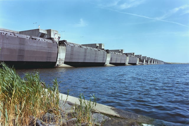 The Haringvlietdam, completed in 1971