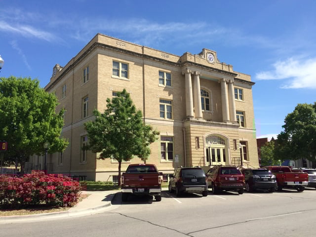 Old Collin County Courthouse in Courthouse Square, 2016.