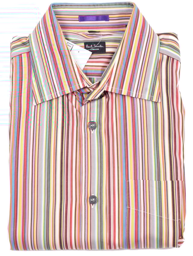 A striped shirt designed by the Paul Smith company