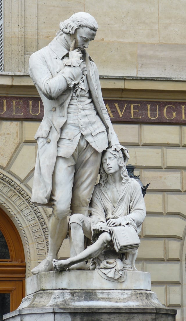 Statue at the Institut national des jeunes aveugles