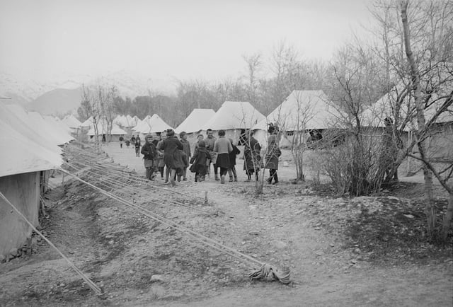 Polish refugee camp on the outskirts of Teheran, c. 1943.