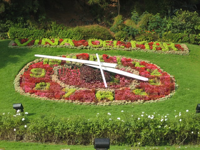 View from Flower Clock, one of the main tourist landmarks of the city