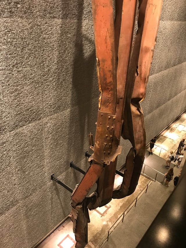 Damaged steel beam