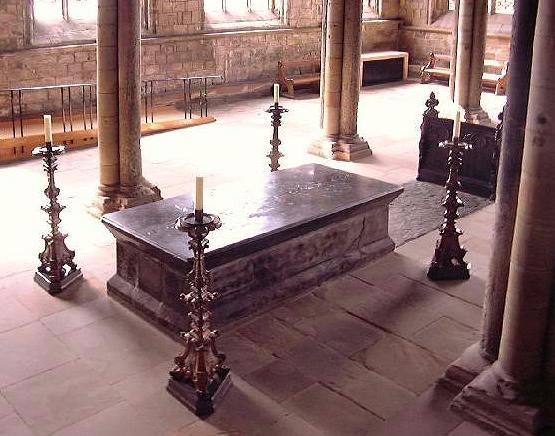 Bede's tomb in Durham Cathedral
