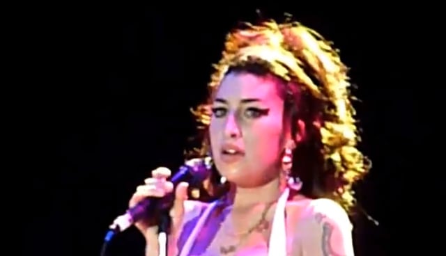 Winehouse performing in Brazil in January 2011, one of her final concerts before her death