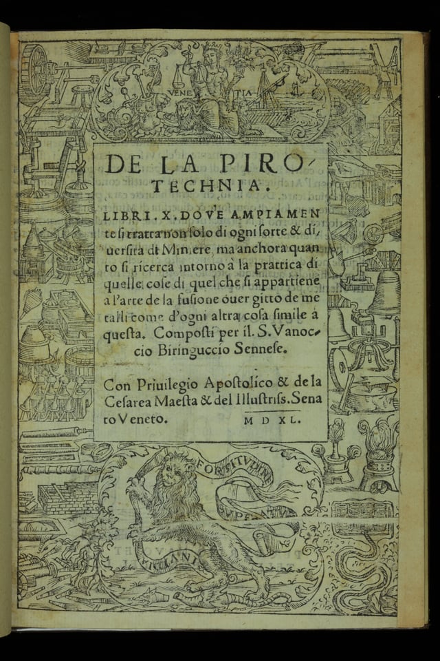 De la pirotechnia, 1540