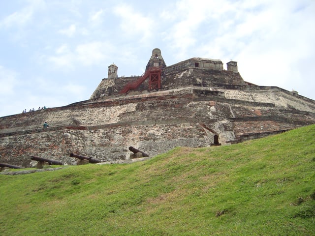 San Felipe de Barajas Fortress Cartagena de Indias. In 1741, the Spanish defeated a British attack in the Battle of Cartagena de Indias.