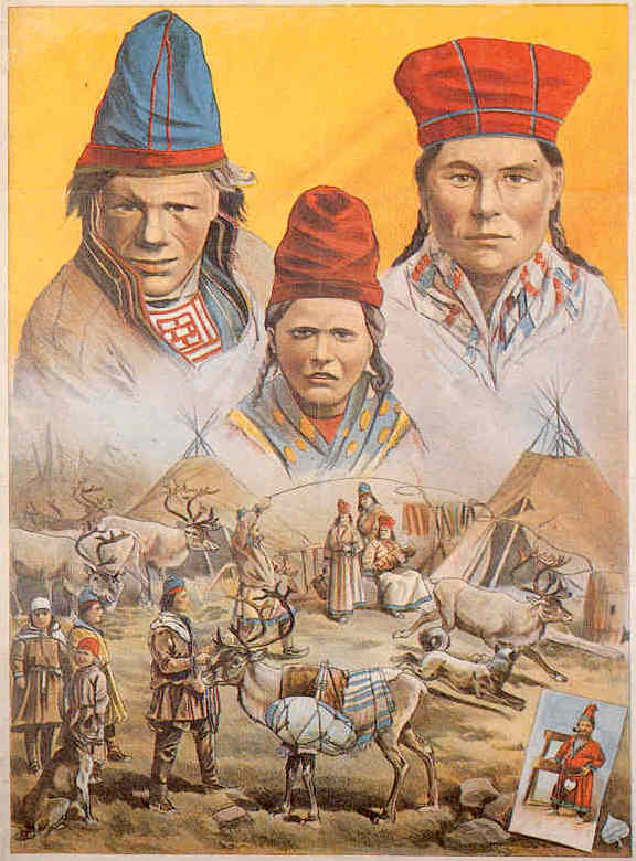 Ad for an 1893/1894 ethnological exposition of Sámi in Hamburg-Saint Paul
