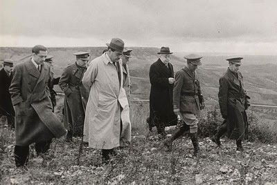 Barcelona was the capital of the Republic of Spain from November 1937 until January 1939, Spanish Civil War. In that time, both Barcelona and Madrid were still under the rule of the republic. In the image Azaña and Negrín on the city outskirts.