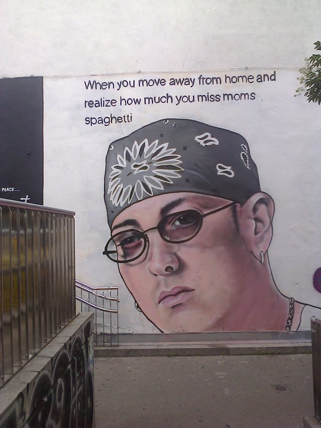 Eminem graffiti in Vienna
