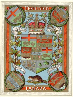 1905 Provinces and territories of Canada coat of arms postcard