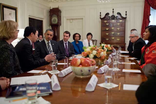 Yang meeting with President Barack Obama at the White House in 2012