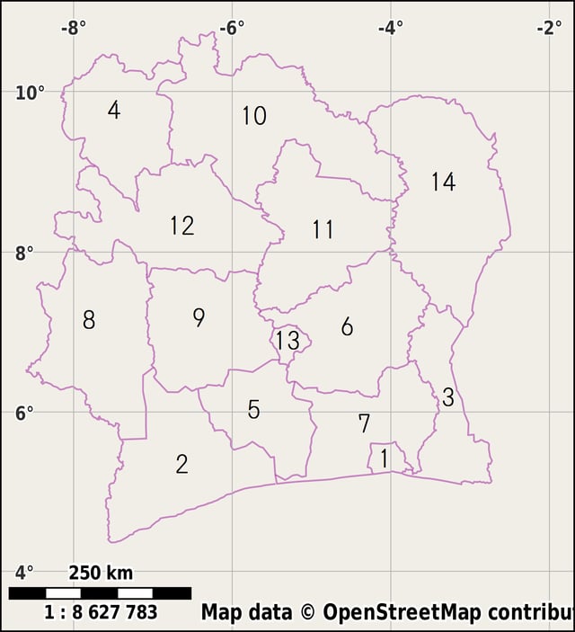 Districts of Ivory Coast
