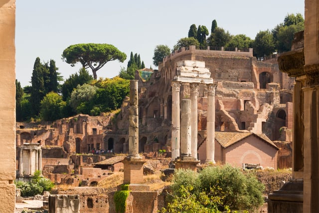 The Roman Forum, the commercial, cultural, religious, and political center of the city and the Republic which housed the various offices and meeting places of the government