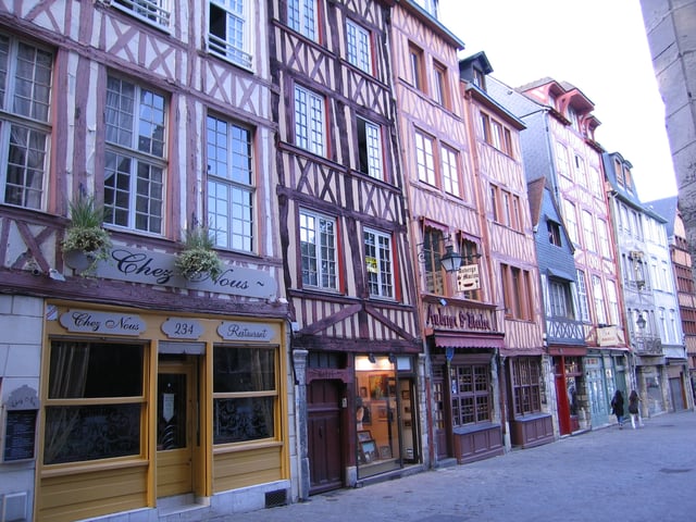 Half-timbered houses in Rouen