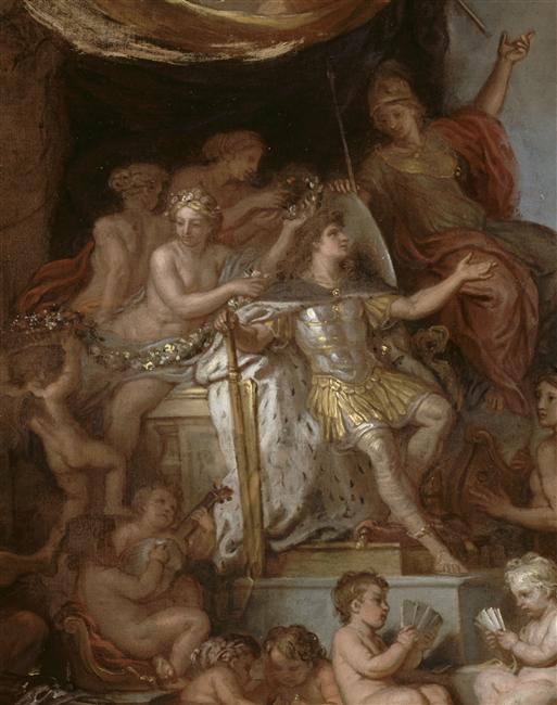 Le roi gouverne par lui-même, modello for the central panel of the ceiling of the Hall of Mirrors ca. 1680 by Le Brun, (1619–1690)