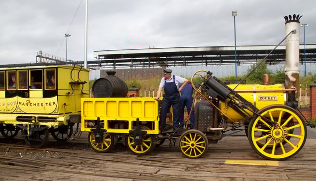 The Rocket locomotive inspired Peñarol's colors.