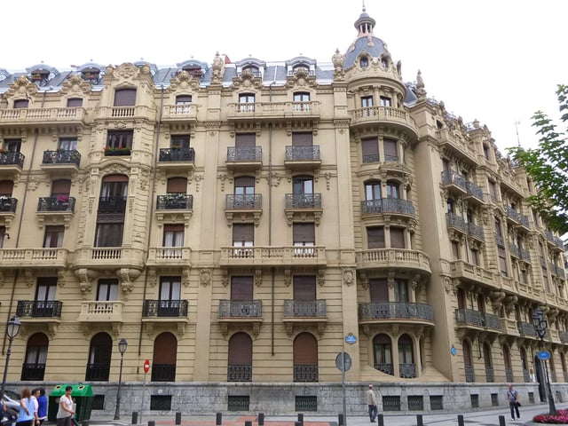 Typical late-19th century architecture of Bilbao