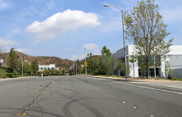 Site of Walker's death on Hercules Street in Santa Clarita (photo taken 2015)