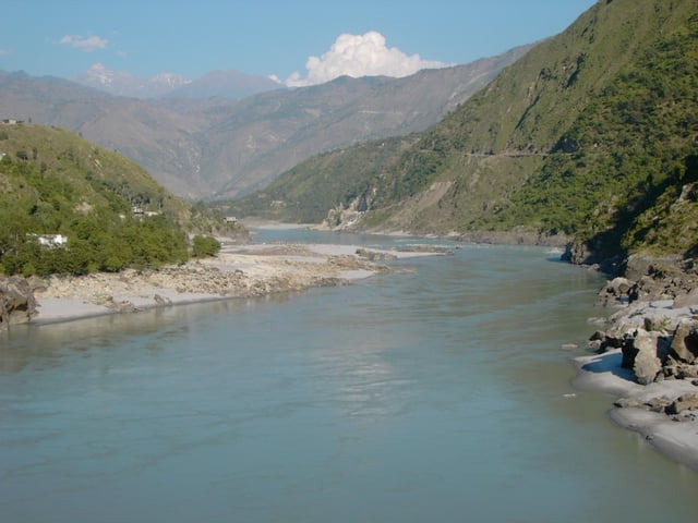 Indus River viewed from the Karakoram Highway.