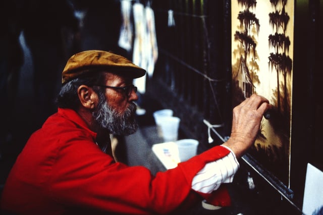 Street artist in the French Quarter (1988)