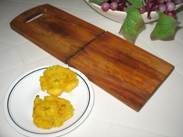 Tostones, a fried plantain dish