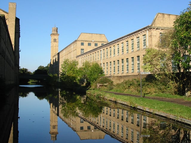 Titus Salt's mill in Saltaire, Bradford is an UNESCO World Heritage Site.