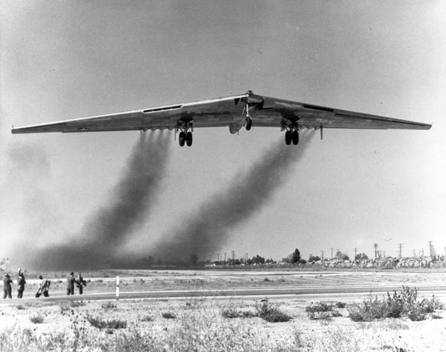 Northrop YB-49 taking off for the first time on 21 October 1947