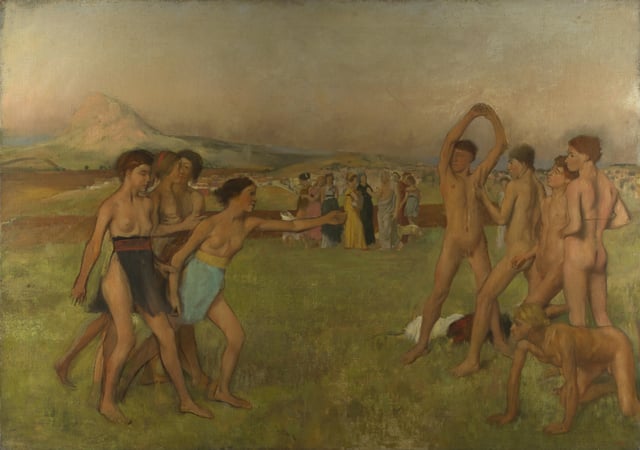 Young Spartans Exercising by Edgar Degas (1834–1917)