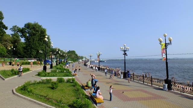 Amur waterfront in Khabarovsk