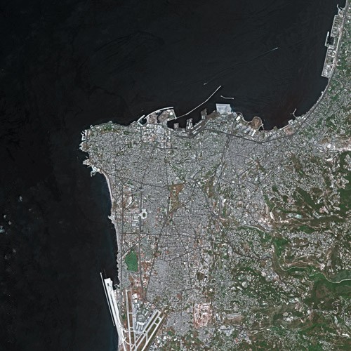 Beirut seen from SPOT satellite