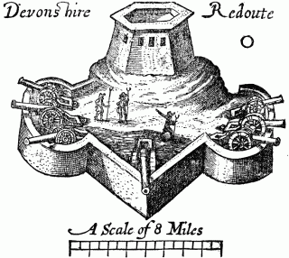 An illustration of the Devonshire Redoubt, Bermuda, 1614