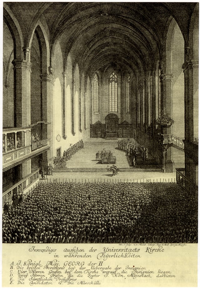 King George II in the Pauliner Church in 1748