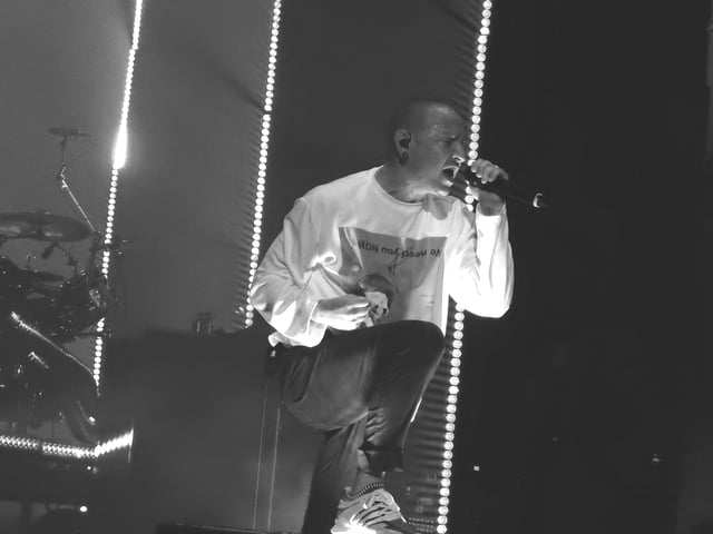 One of Bennington's final performances with Linkin Park on July 4, 2017 at the O2 Brixton Academy in London