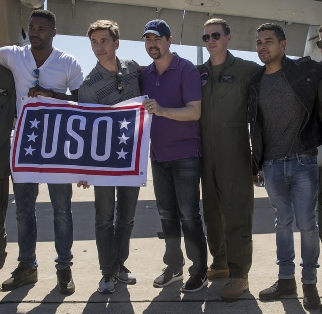 (from left) Duane Henry, Brian Dietzen, Sean Murray; (right) Wilmer Valderrama
