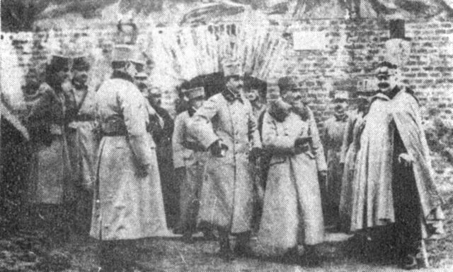 Heir presumptive Karl visiting the fortress of Przemyśl after the first siege.