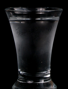 Smirnoff vodka in a shot glass