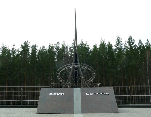 Border of Europe and Asia near Yekaterinburg