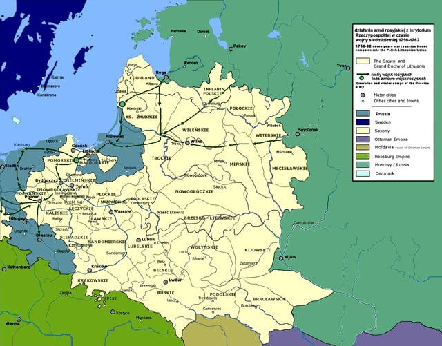 Operations of Russian army on Polish-Lithuanian territory, 1756–1763