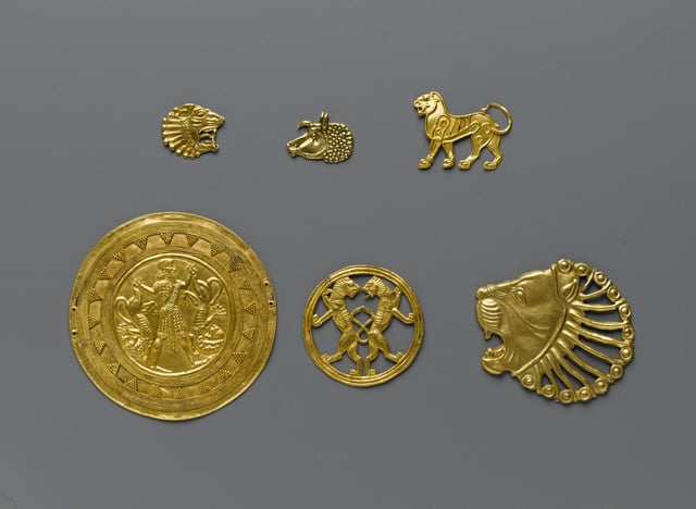 Achaemenid gold ornaments, Brooklyn Museum