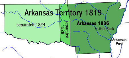 Evolution from the Territory of Arkansaw to State of Arkansas, 1819–1836
