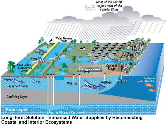 Planned water recovery and storage implementation using CERP strategies