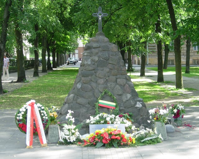 Monument to victims of KGB / NKVD operations in Vilnius, Lithuania