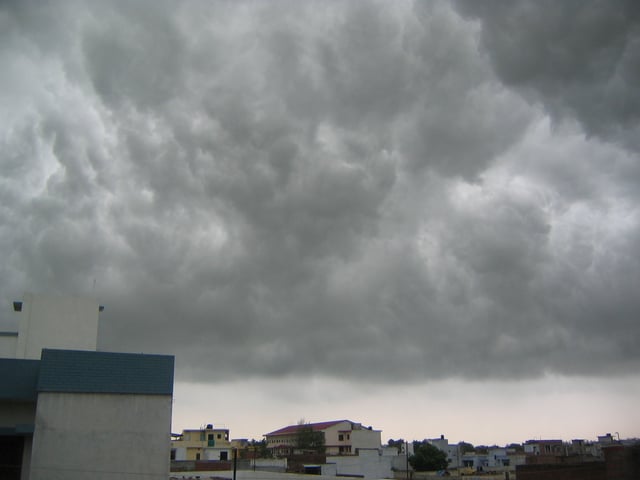 Monsoon clouds over Lucknow