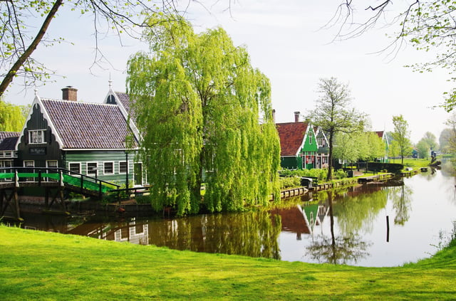 Zaanse Schans, a touristic Dutch village built in an aquatic area