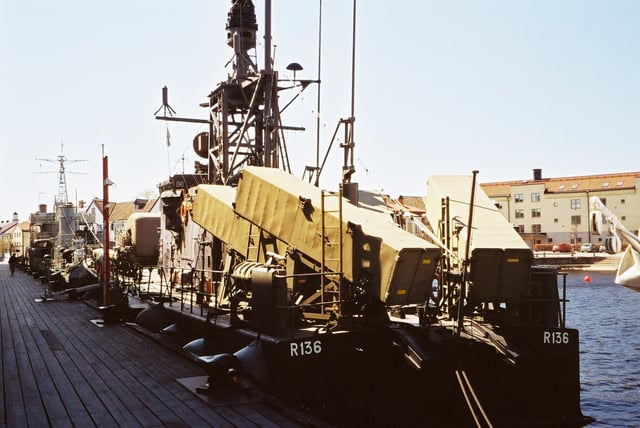 RBS-15 Mk 1 on Swedish Missile Boat HSwMS Västervik